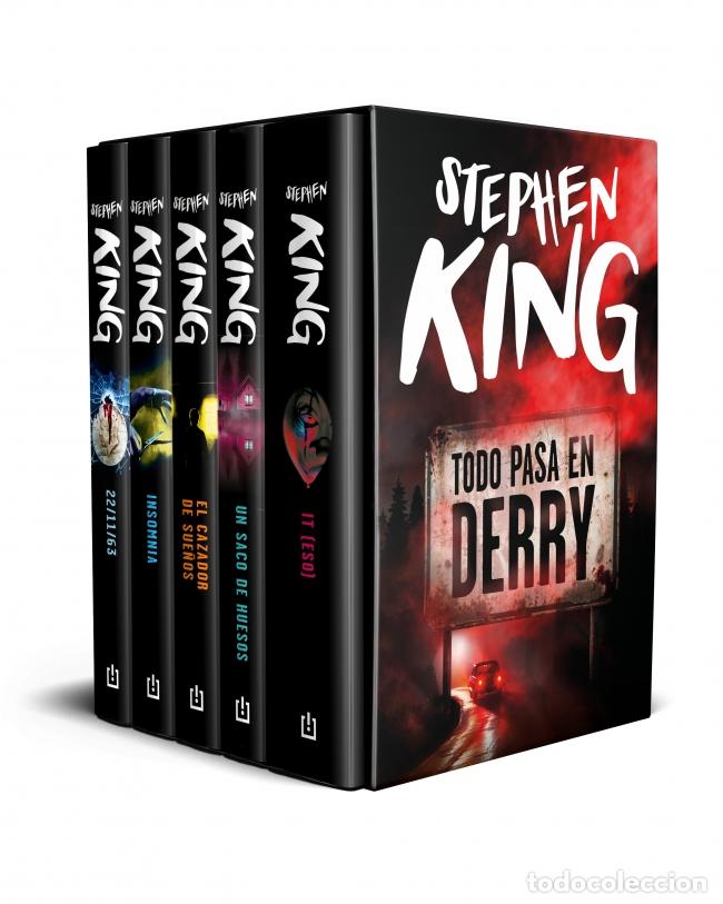 Libros: ESTUCHE TODO PASA EN DERRY (CONTIENE: IT UN SACO DE HUESOS EL CAZADOR DE SUE&Ntilde;OS INSOMNIA 22/11/63) -