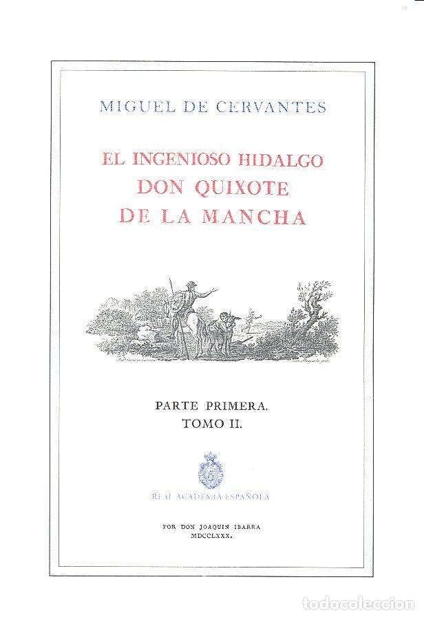 Libri: INGENIOSO HIDALGO DON QUIJOTE DE LA MANCHA PARTE 1 TOMO II - DE CERVANTES, MIGUEL