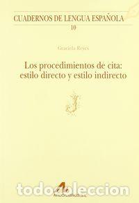 books: PROCEDIMIENTOS DE CITA ESTILO DIRECTO ESTILO INDIR - REYES, GRACIELA