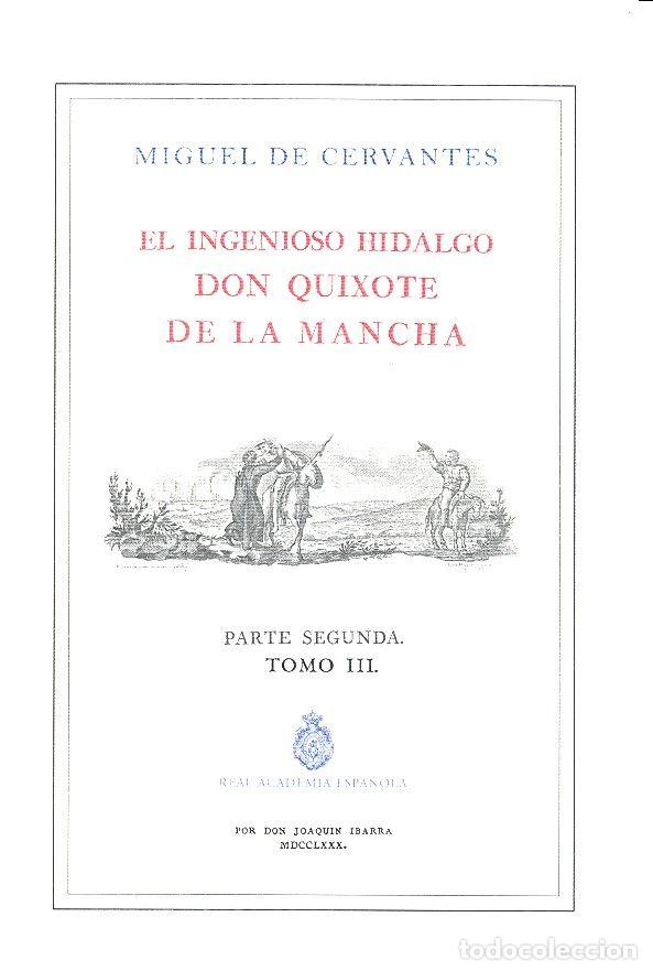 Libri: QUIJOTE DE LA RAE EL TOMO III - DE CERVANTES, MIGUEL