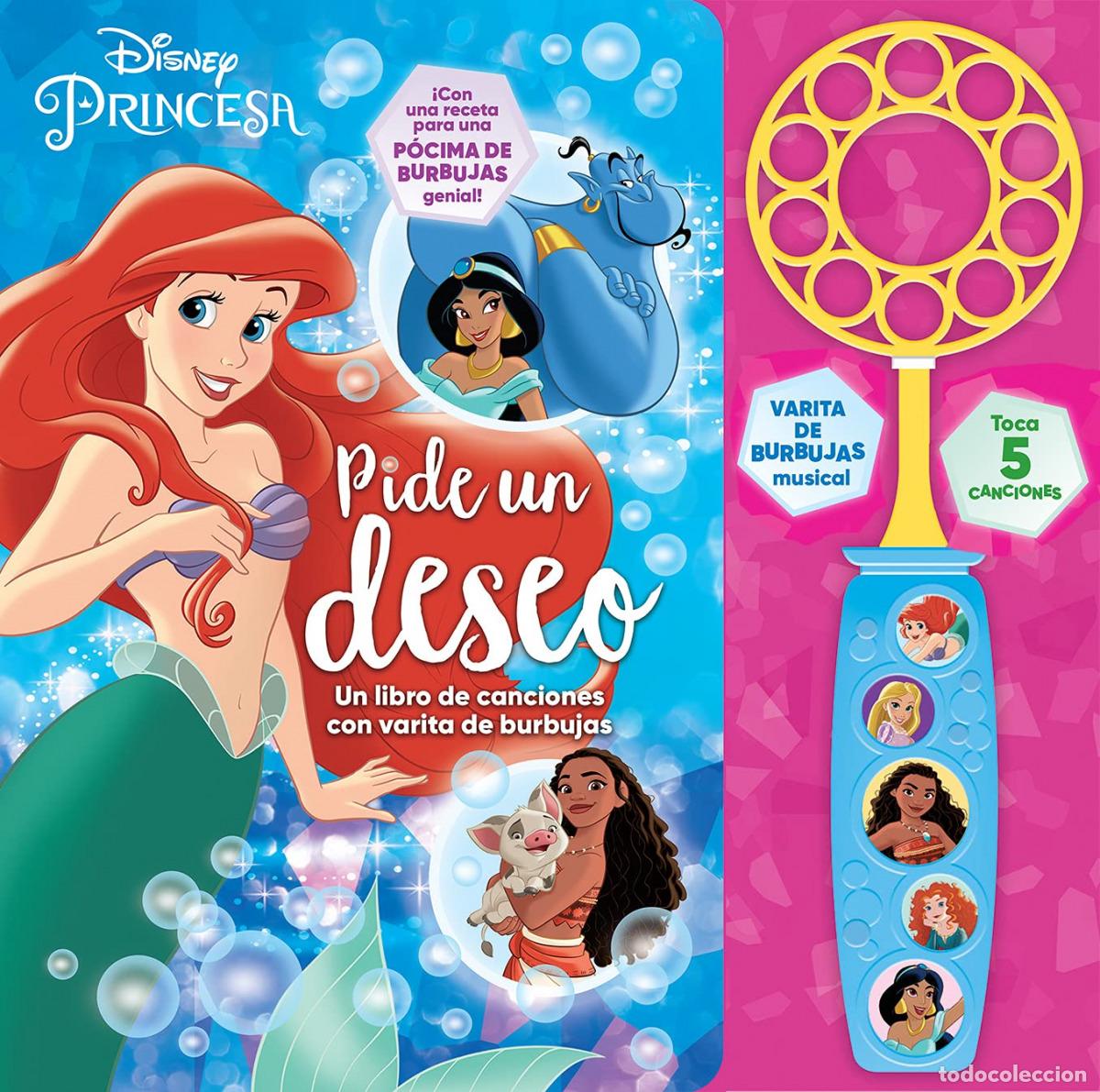 Libros: UN LIBRO DE CANCIONES CON VARITA DE BURBUJAS - Princesas