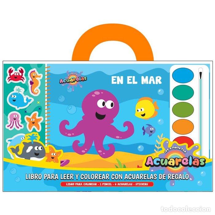 Livros: EN EL MAR LIBROS PARA LEER Y COLOREAR CON ACUARELAS. - A.A