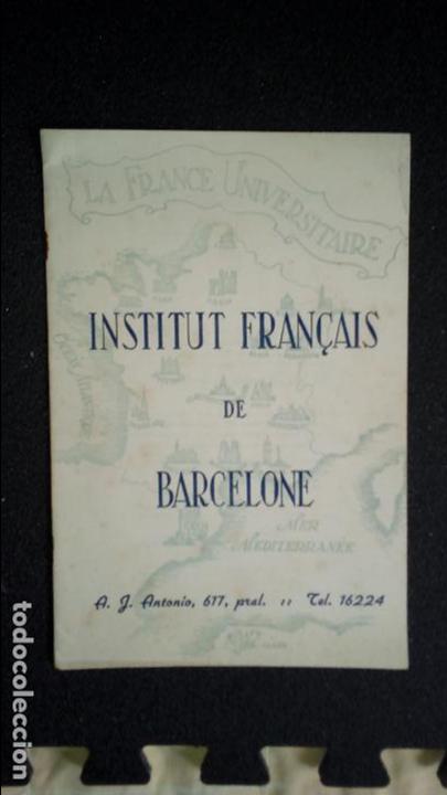Libros: Instituto Franc&eacute;s de Barcelona. Programa Curso 1944-45. - Foto 1