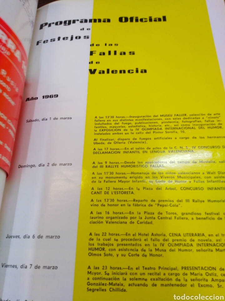 Libros: LIBRO FALLERO-EDITA JUNTA CENTRAL FALLERA-FALLAS DE VALENCIA-MARZO 1969 - Foto 6