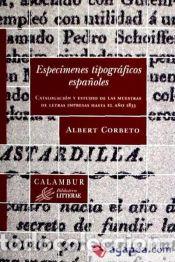 Libri: Espec&iacute;menes tipogr&aacute;ficos espa&ntilde;oles - Calambur Editorial