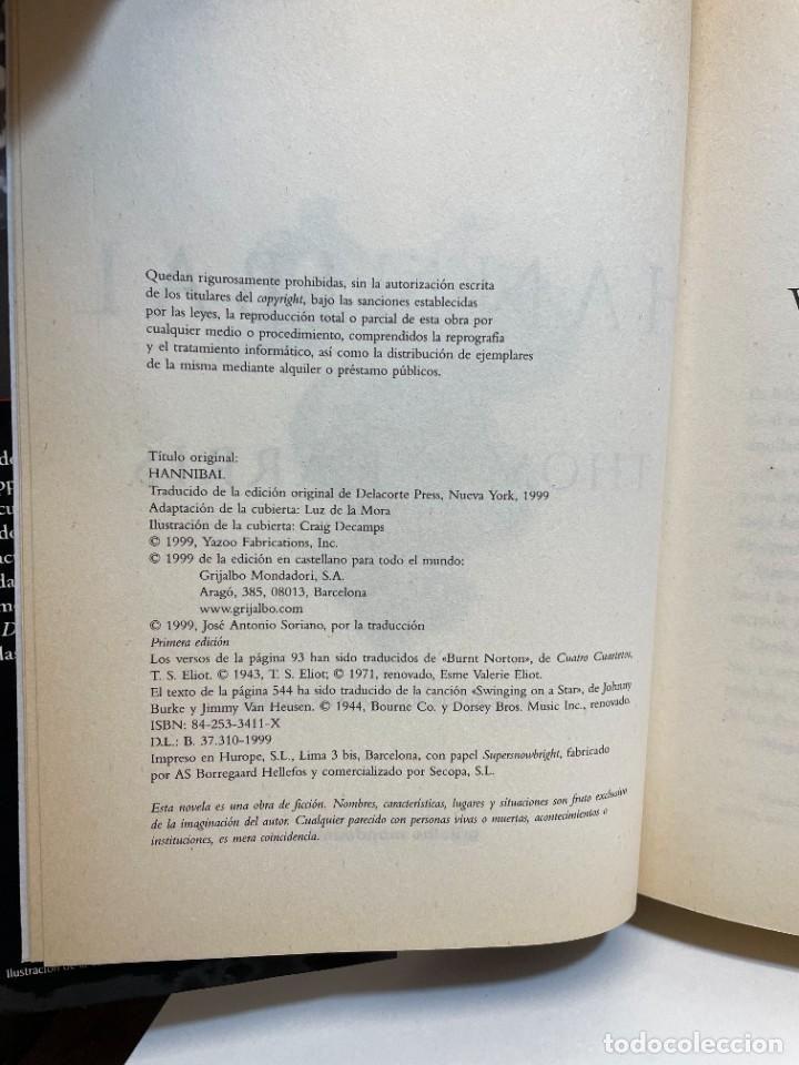 Libros: HANNIBAL DE THOMAS HARRIS - Foto 3
