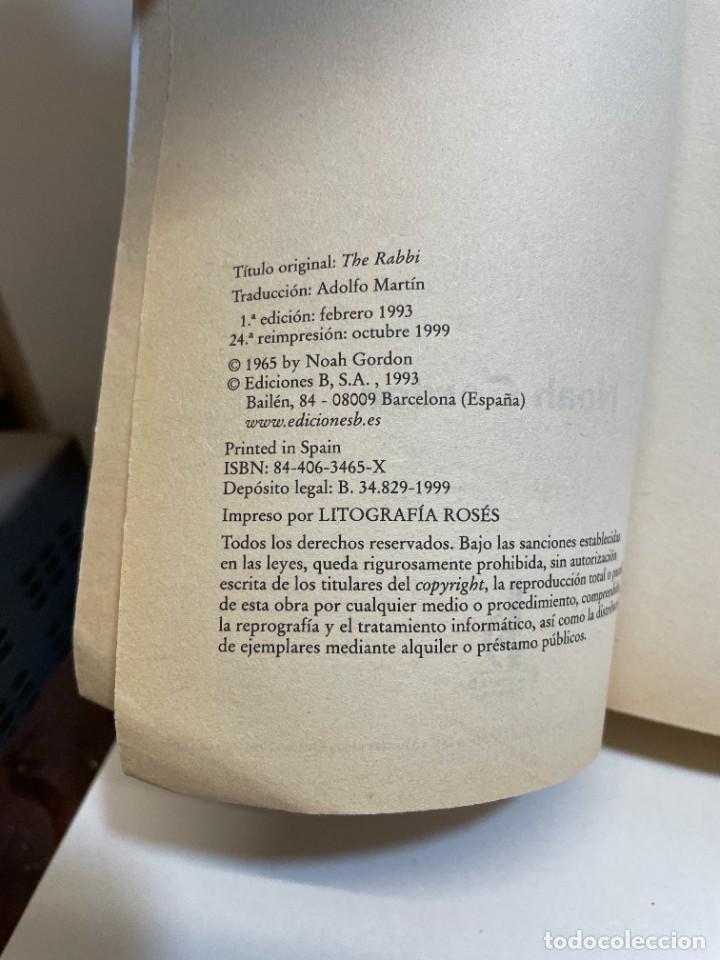 Libros: EL RABINO DE NOAH GORDON - Foto 3
