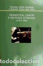 Libri: GRAMATICA CANON E HISTORIA LITERARIA - GAVI&Ntilde;O,V./DURAN, F.