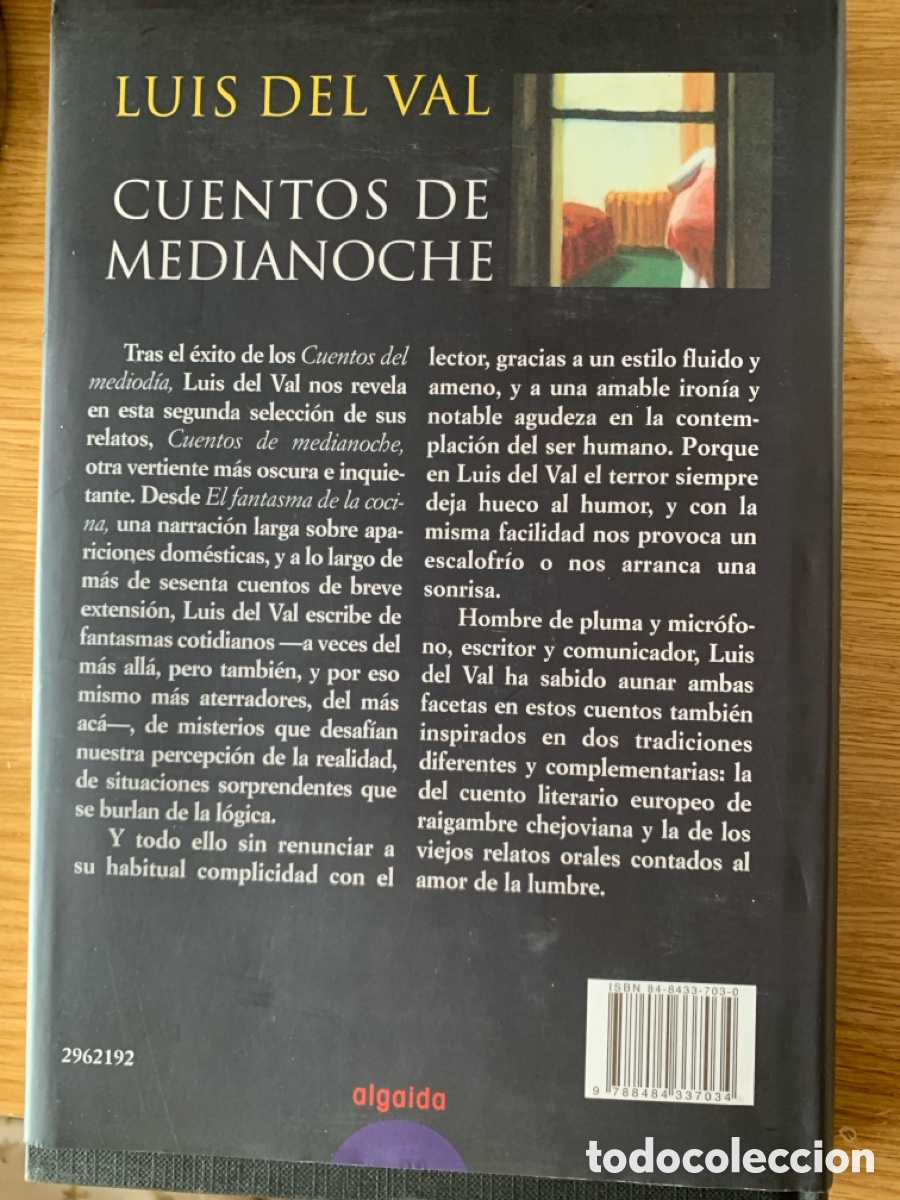 Libros: LUIS DEL VAL. CUENTOS DE MEDIANOCHE. ALGAIDA - Foto 2