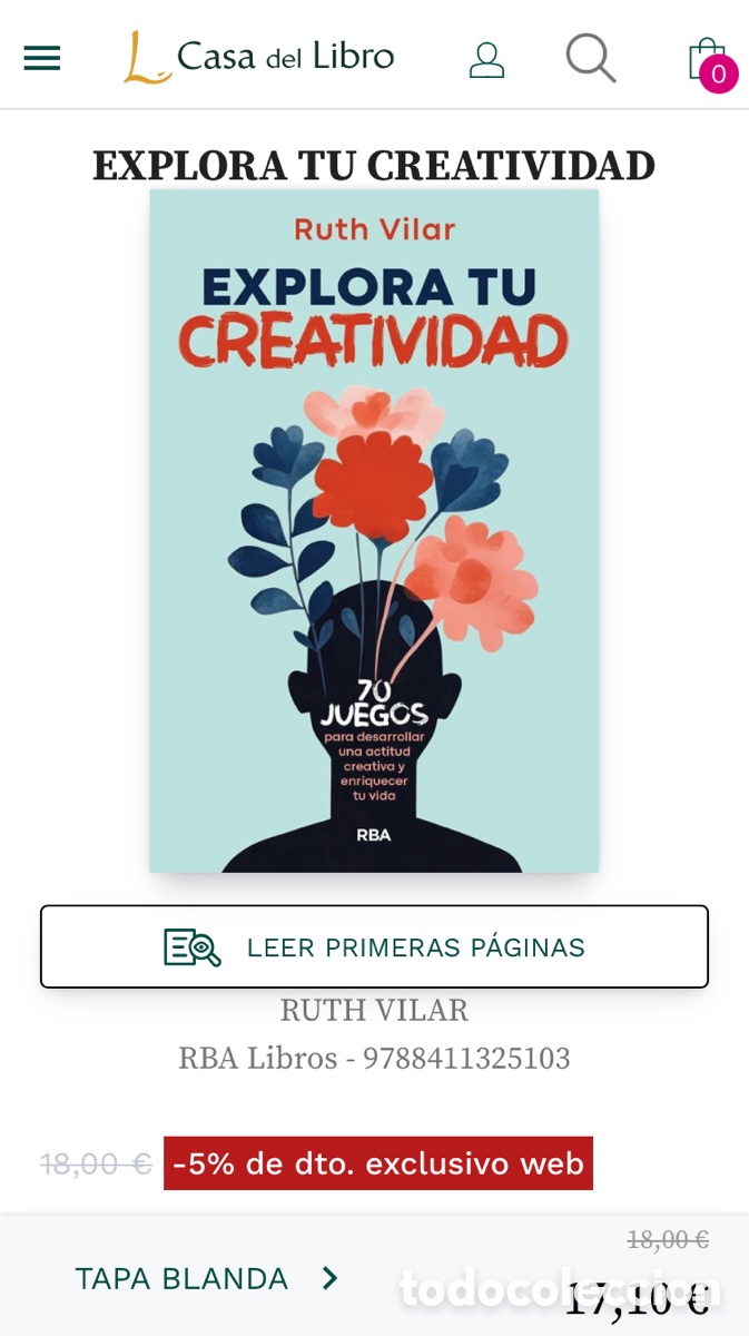 Libros: NUEVO EXPLORA TU CREATIVIDAD - RUTH VILAR - Foto 2