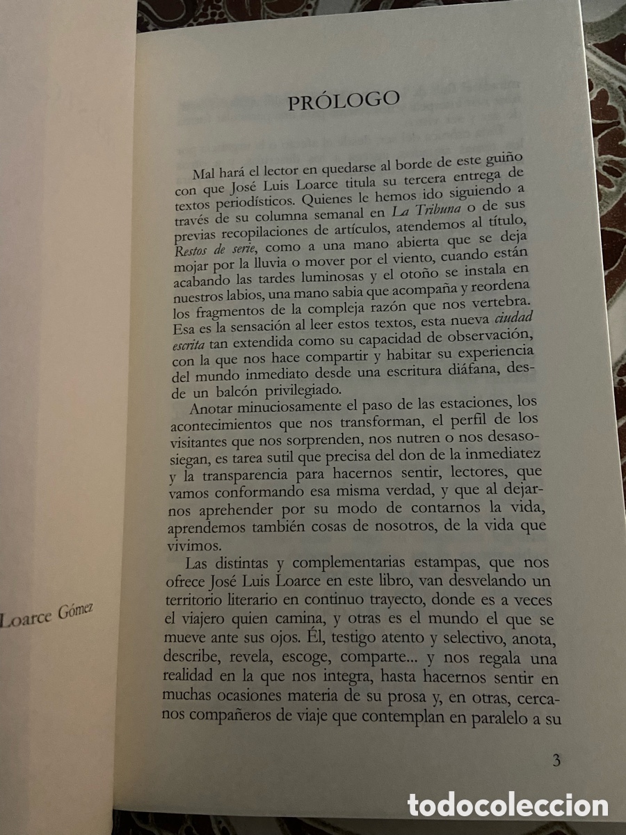Libros: Libro Restos de Serie de Jos&eacute; Luis Loarce. - Foto 3