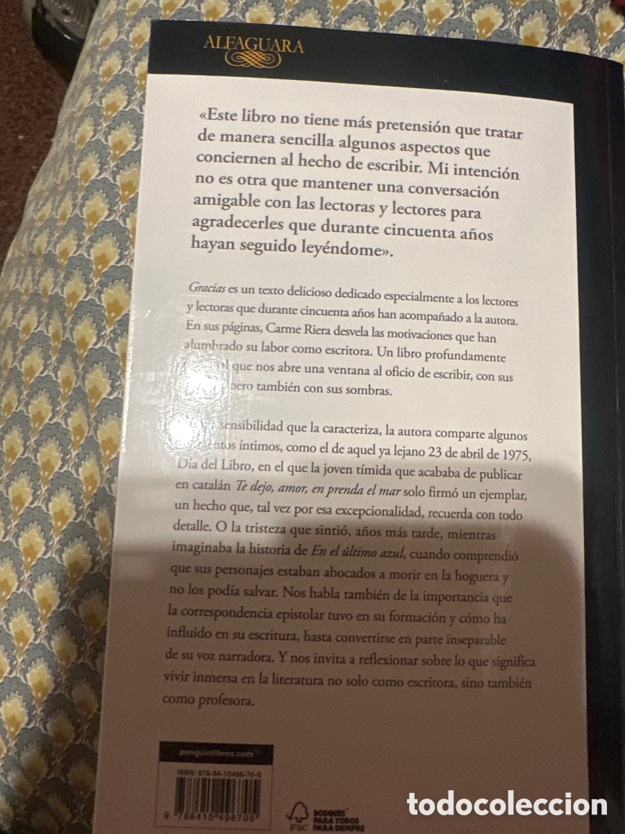 Libros: Carme riera gracias novela - Foto 2