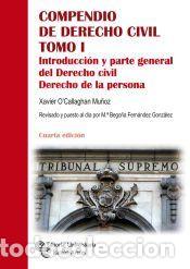 Libros: Compendio de Derecho Civil. Tomo I - OCallaghan Mu&ntilde;oz, Xavier