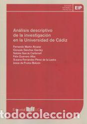 Libros: An&aacute;lisis descriptivo de la investigaci&oacute;n en la Universidad de C&aacute;diz - VV.AA.