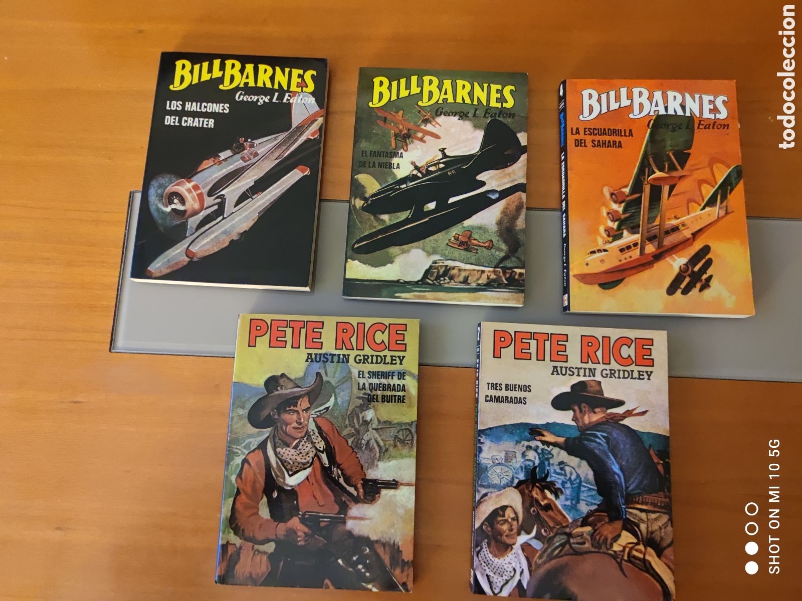 Libros: Lote 5 Novelas Pulp: Colecci&oacute;n Pete Rice(2),Bill Barnes(3)