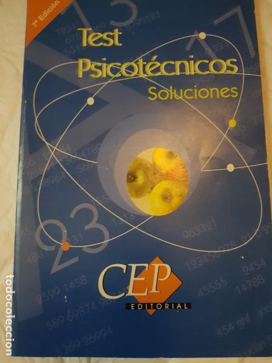 Libros: TESTs PSICOT&Eacute;CNICOS CEP. 2001. Incluye libro de soluciones a los tests. - Foto 2