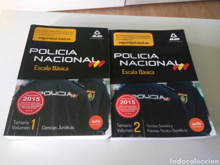 Libros: Temario 10 tomos oposición Policia Nacional convocatoria 2015. MAD. SIE7E - Foto 4 - 301761708