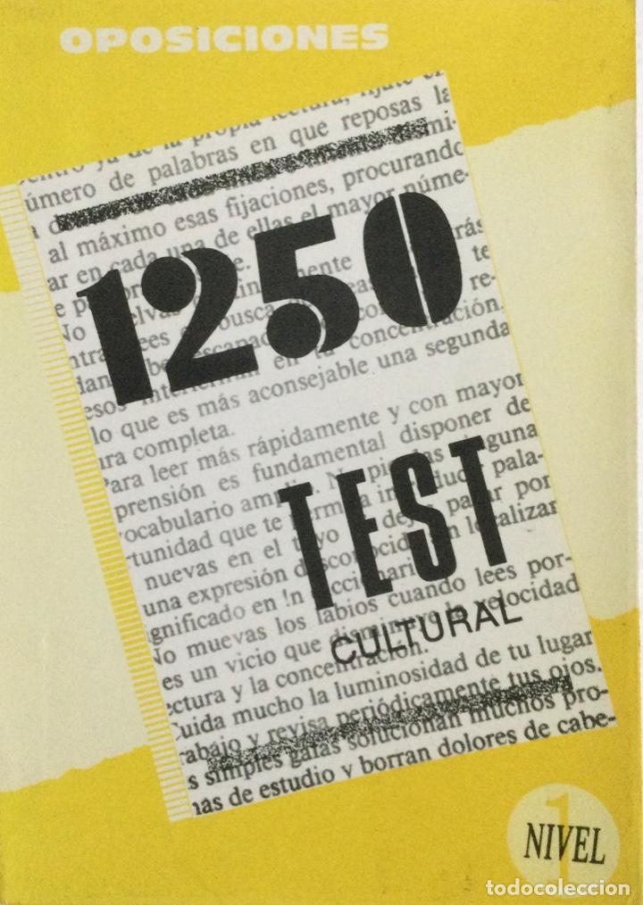 Libros: Oposiciones. 1250 Test cultural. Nivel 1. - Foto 1
