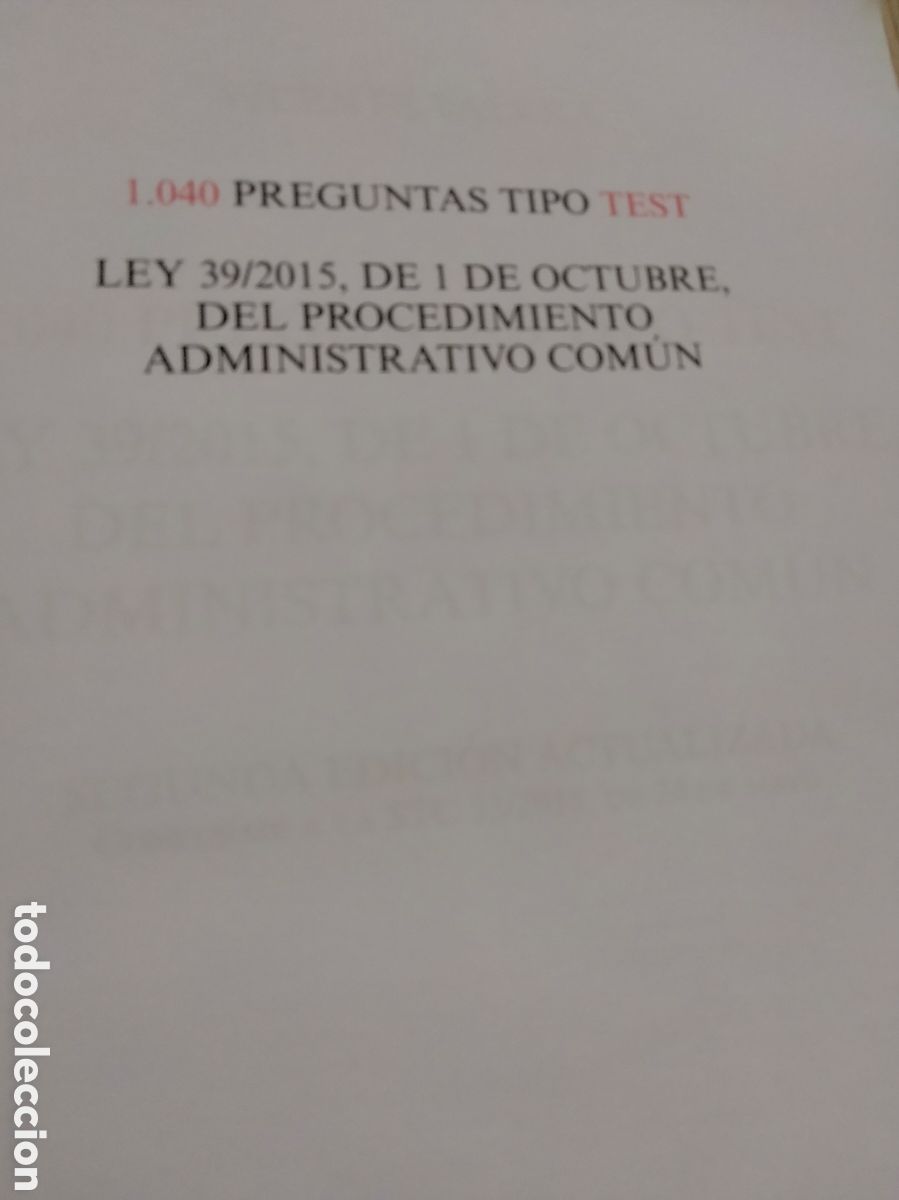 Libros: Libro &rdquo;1040 preguntas tipo test LPAC&rdquo; - Foto 2