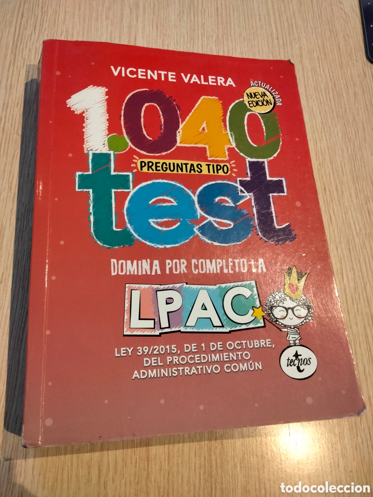 Libros: Libro &rdquo;1040 preguntas tipo test LPAC&rdquo; - Foto 1