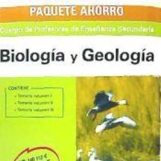 Libros: PAQUETE AHORRO BIOLOGÍA Y GEOLOGÍA CUERPO DE PROFESORES DE ENSEÑANZA SECUNDARIA - ED. MAD. Lote 363508190