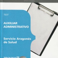 Libros: TEST. AUXILIAR ADMINISTRATIVO. SERVICIO ARAGONÉS DE SALUD (OPOSICIONES).. Lote 364449311