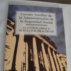 Libros: ADAMS. CUERPO AUXILIAR ADMINISTRACIÓN SEGURIDAD SOCIAL.1998. OPOSICIONES. NUEVO