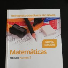 Libros: LIBRO DE OPOSICIONES DE MATEMÁTICAS MAD. Lote 393650434