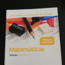 Libros: LIBRO DE OPOSICIONES DE MATEMÁTICAS MAD. Lote 393650834
