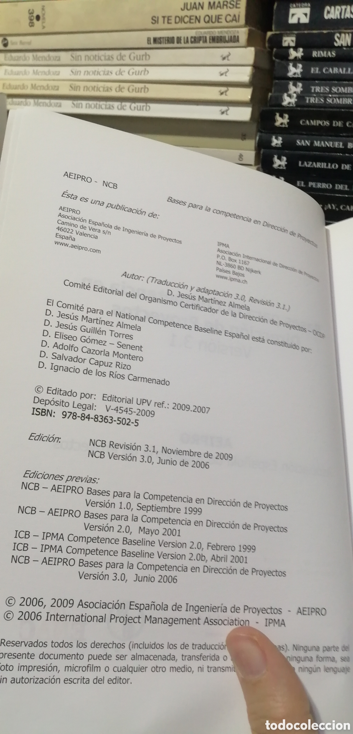 Libros: NCB Bases para la Competencia en Direcci&oacute;n de Proyectos Version 3.1 IPMA Certification - Foto 7