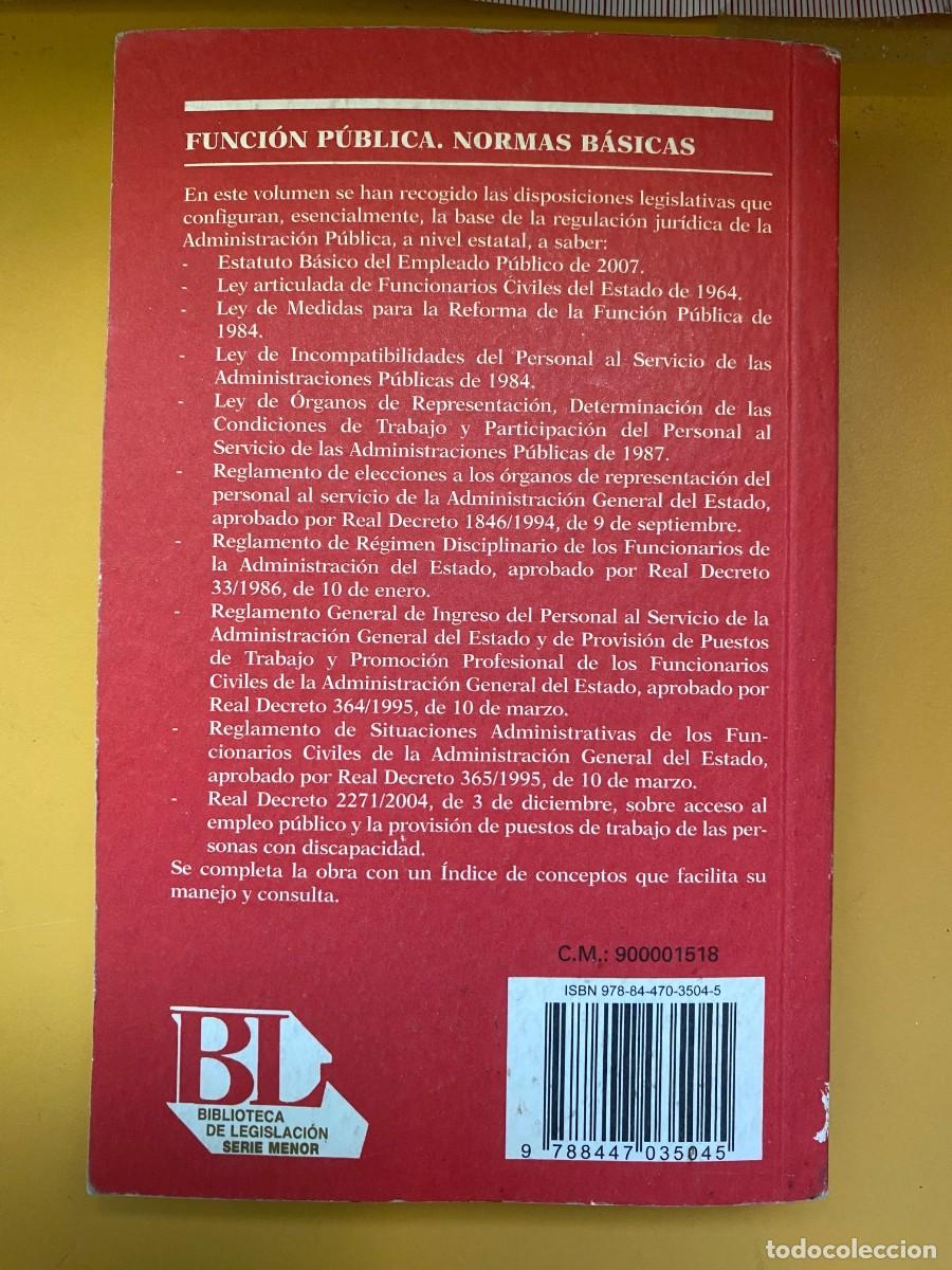 Libros: Funci&oacute;n P&uacute;blica - Normas B&aacute;sicas - Foto 2