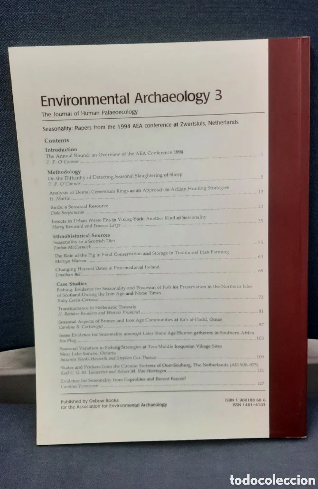 Libros: Libro Environmental Archaeology volumen 3 .nuevo - Foto 2