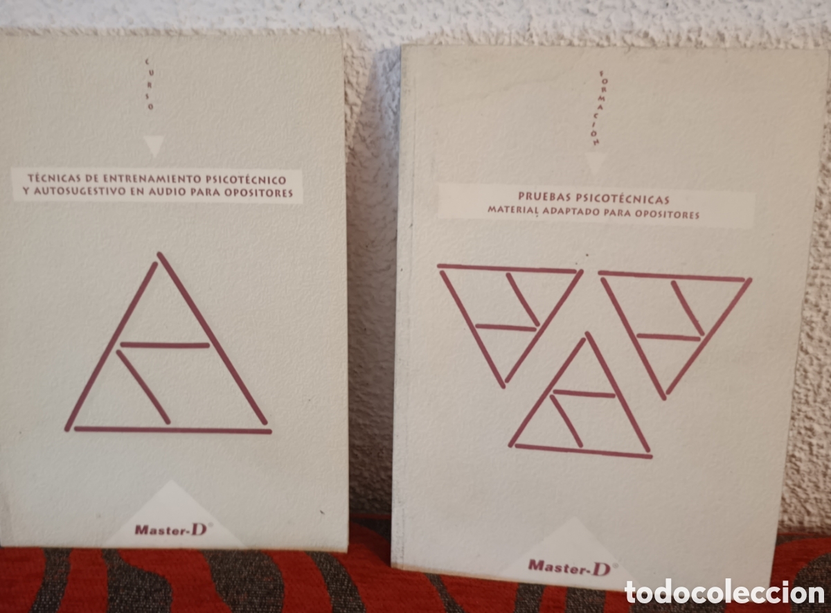 Libros: Lote 2 Manuales Oposiciones Master-D: Pruebas y T&eacute;cnicas Psicot&eacute;cnicas
