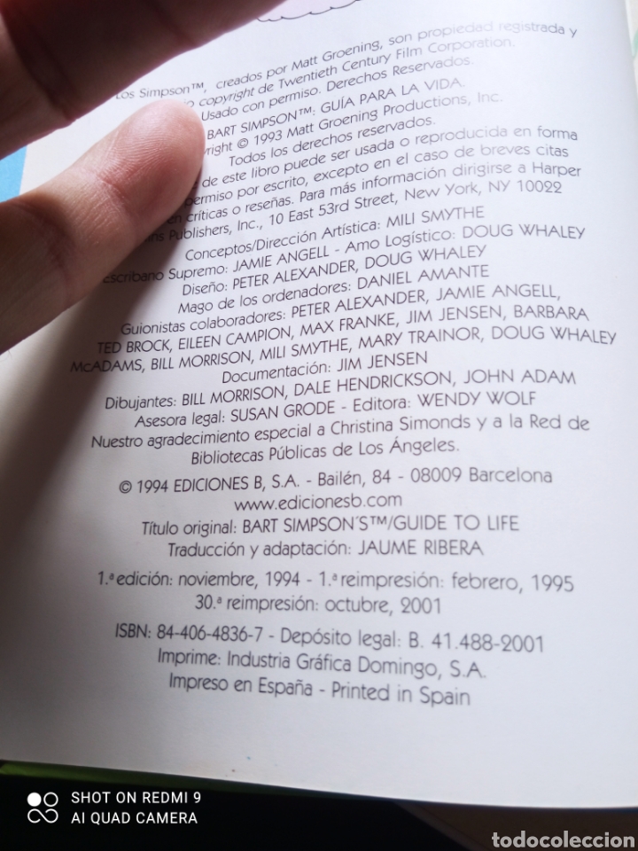 Libros: Gu&iacute;a para la vida bart simpson magn&iacute;fico libro - Foto 5