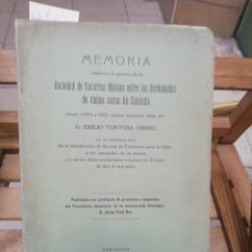 Libros: TORTOSA ORERO EMILIO. MEMORIA SORDOMUDOS DE CATALUÑA.DEDICATORIA.. Lote 284861208
