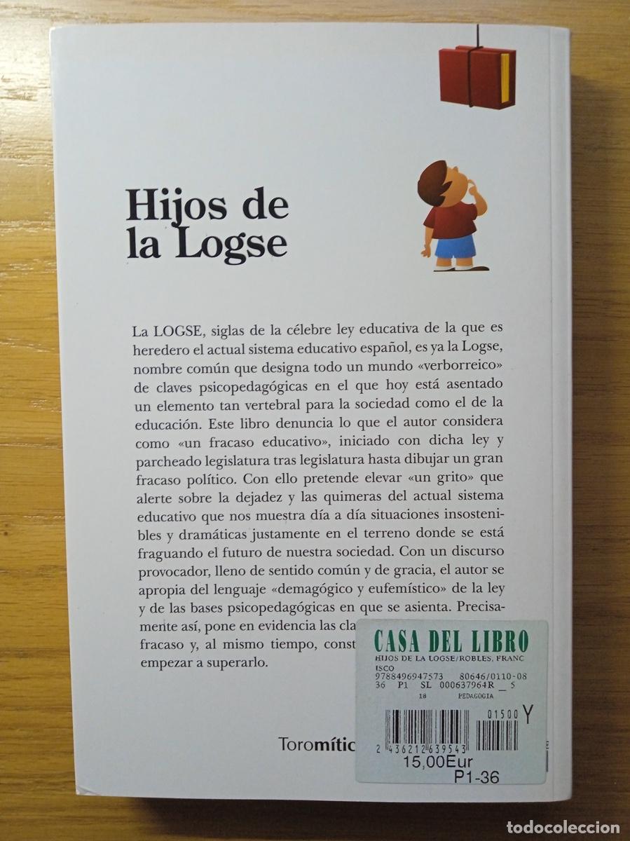 Libros: HIJOS DE LA LOGSE, Francisco Robles - Foto 2