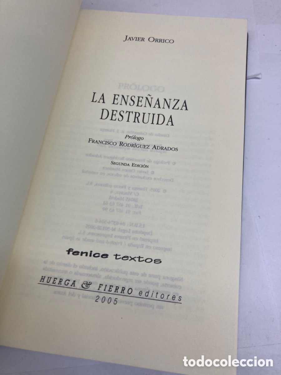Libros: Libro La ense&ntilde;anza Destruida Javier Orrico/LIBRO1 - Foto 2