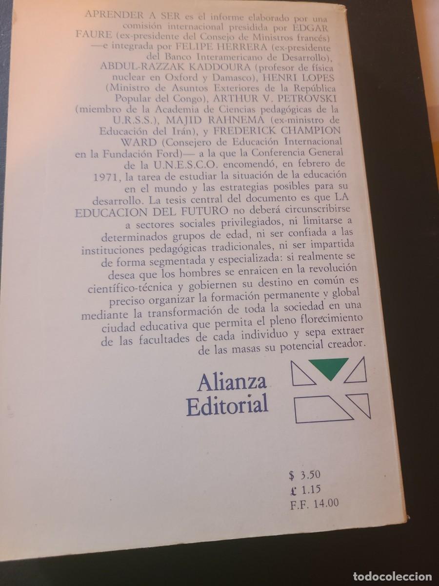 Libros: Aprender a ser. Edgar Faure y otros - Foto 2