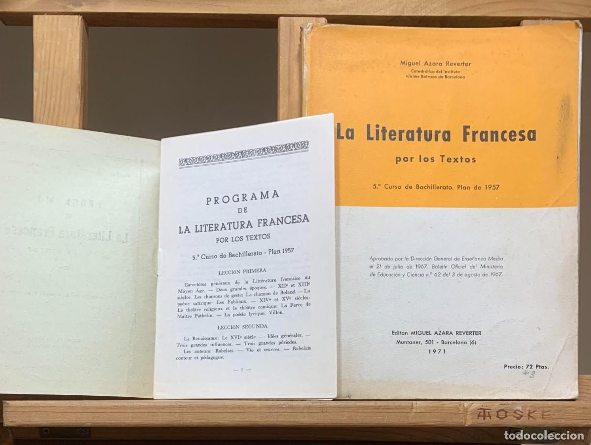 Libros: LA LITERATURA FRANCESA Miguel Azara Reverter