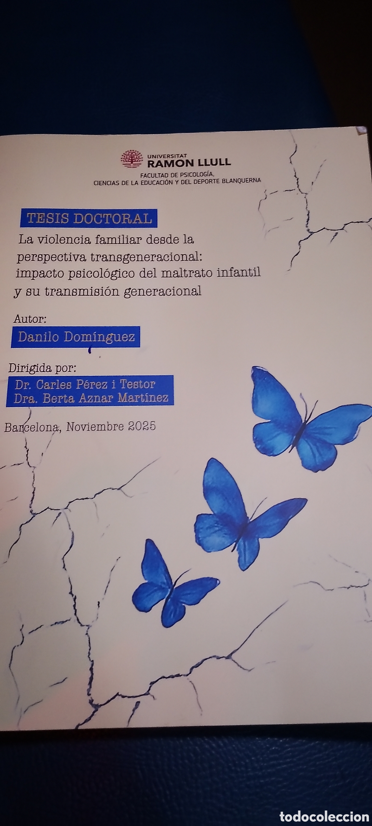 Libros: Tesis doctoral, la violencia familiar