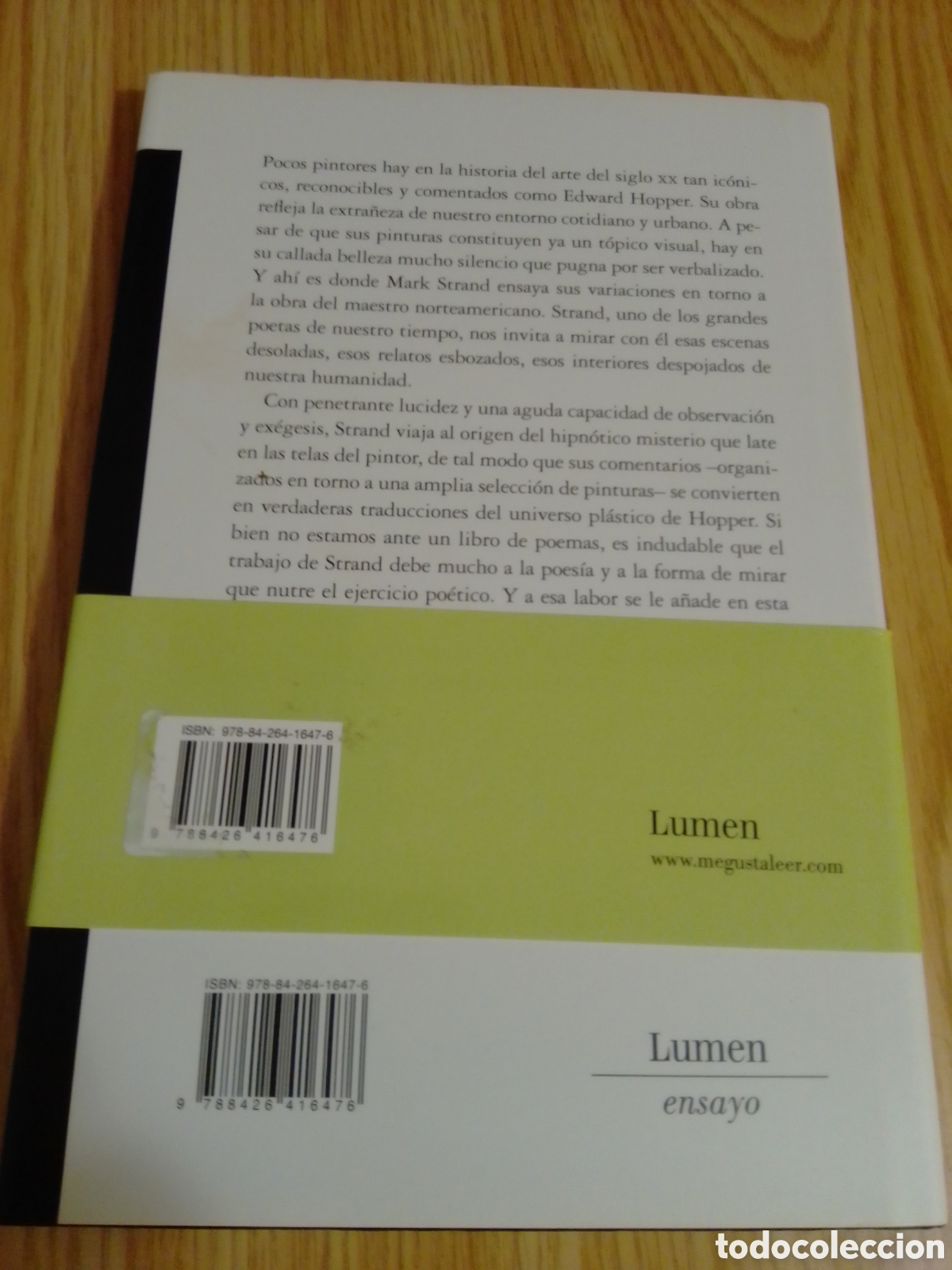 Libros: HOPPER. Mark Strand. Lumen, 2012. - Foto 2