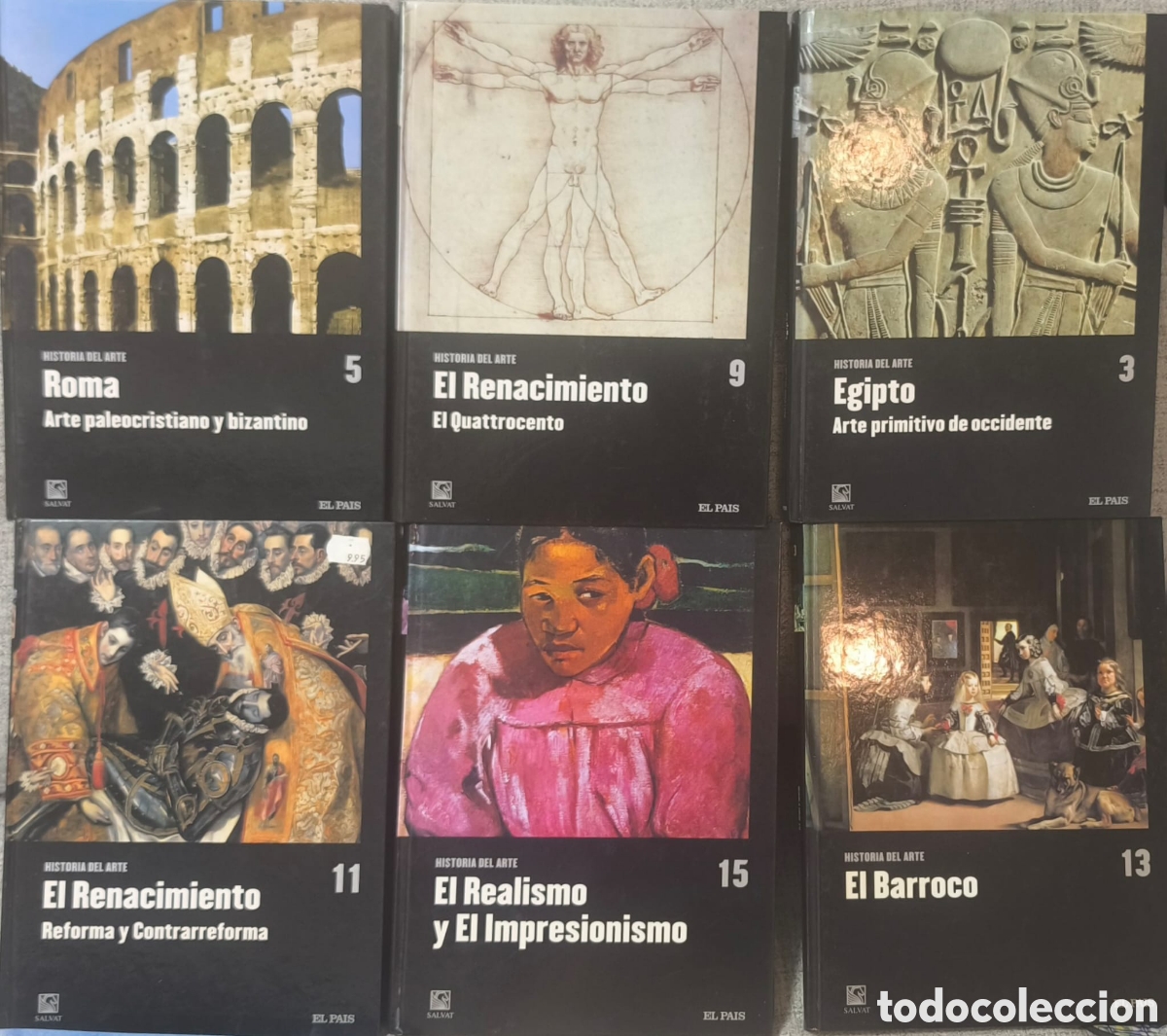 Libros: Lote 6 libros Historia del Arte Salvat El Pa&iacute;s &ndash; Renacimiento Barroco Impresionismo