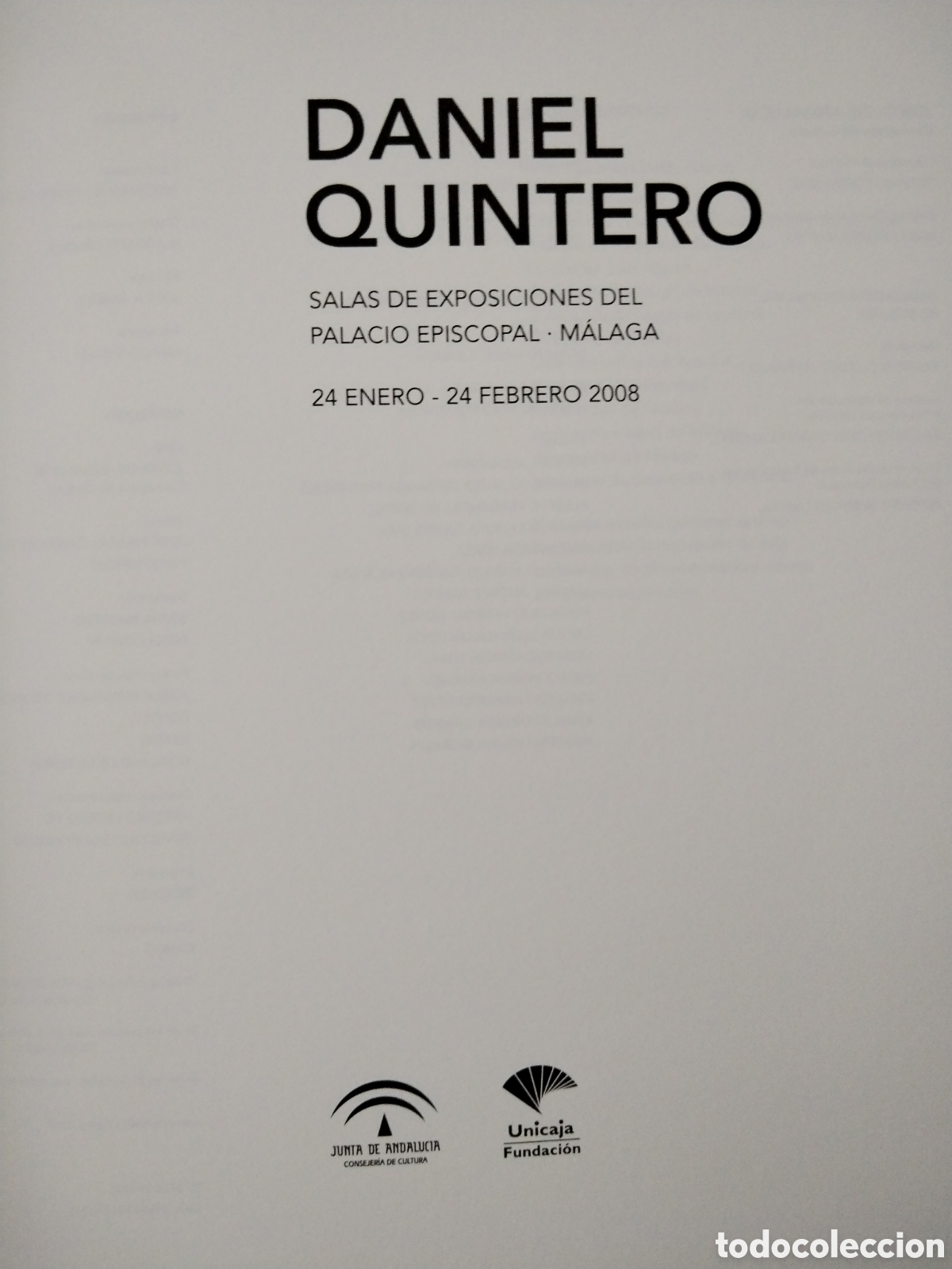 Libros: Daniel Quintero. Sala de Exposiciones del Palacio Episcopal de M&aacute;laga. - Foto 2