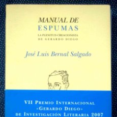 Libros: MANUAL DE ESPUMAS - JOSÉ LUIS BERNAL SALGADO - EDITORIAL PRE-TEXTOS. Lote 208247831