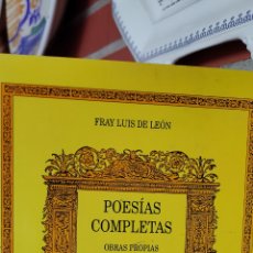 Libros: POESÍAS COMPLETAS - FRAY LUIS DE LEÓN . (NUEVA BIBLIOTECA DE ERUDICION Y CRITICA)