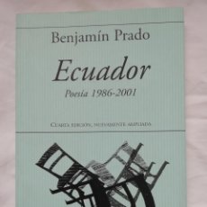 Libros: ECUADOR: POESÍA 1986-2001. CUARTA EDICIÓN, NUEVAMENTE AMPLIADA.- HIPERIÓN - BENJAMÍN PRADO - NUEVO