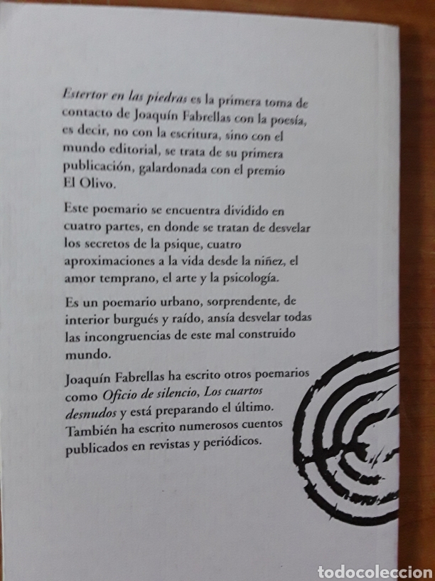 Libros: Estertor en las piedras. Joaqu&iacute;n Fabrellas Jim&eacute;nez - Foto 2