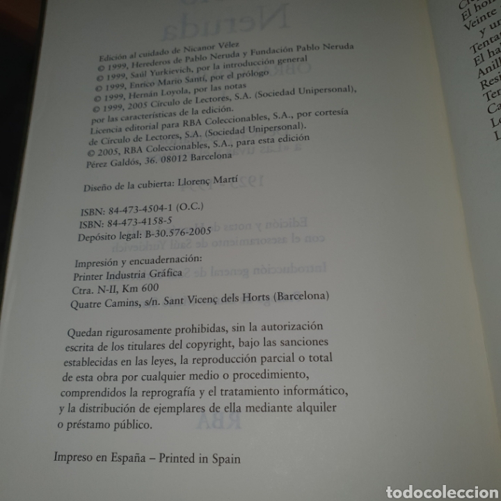 Libros: Pablo neruda obras completas 1 - Foto 4