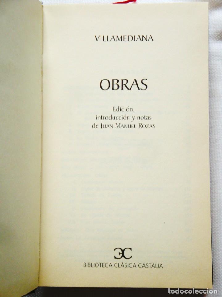 Libros: VILLAMEDIANA: OBRAS - BIBLIOTECA CLÁSICA CASTALIA - NUEVO - Foto 2 - 288065823