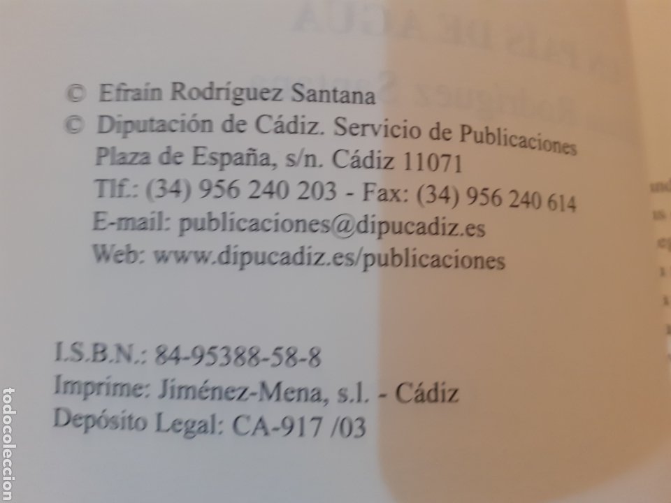 Libros: UN PAIS DE AGUA, EFRAIN RODRIGUEZ SANTANA, PREMIO DE POESIA RAFAEL ALBERTI, ESTADO NUEVO - Foto 2 - 292939078